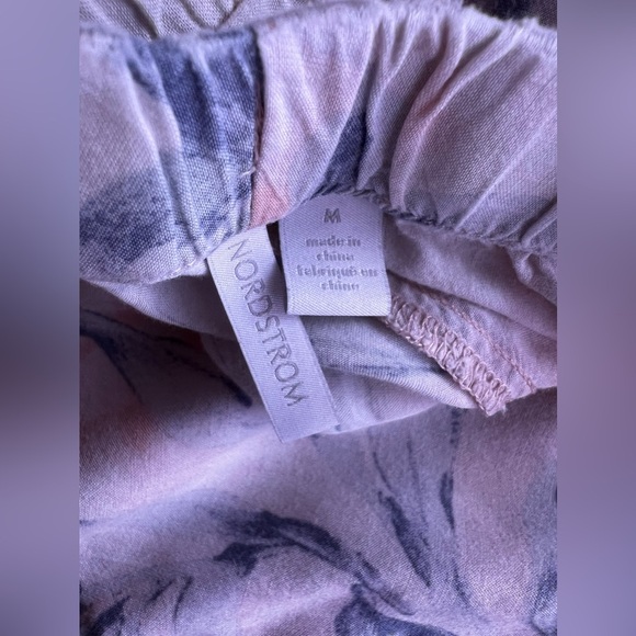 Wide Leg Palazzo Pants Pull On Snake Skin Print Floral M Pockets Elastic Tie - Picture 7 of 16